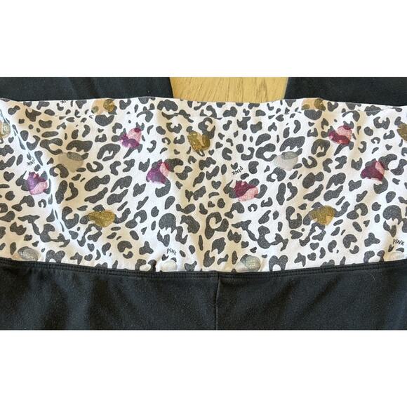 Y2K Victoria Secret Fold Over Leggings Cheetah Yoga Flare Leg Pant Women Large - Picture 3 of 16